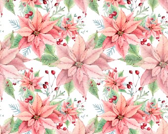 Poinsettias patterned vinyl