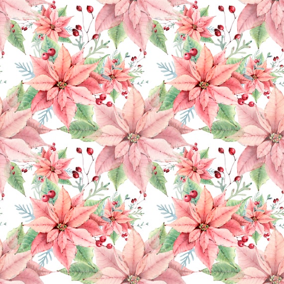 Poinsettias patterned vinyl