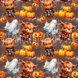Cows and ghost patterned vinyl
