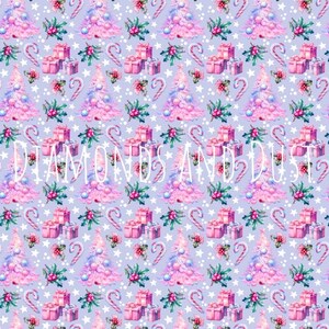 Pastel trees patterned vinyl