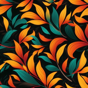 Vinyle à motif feuilles de sarcelle