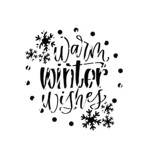 Warm winter wishes SVG cut file