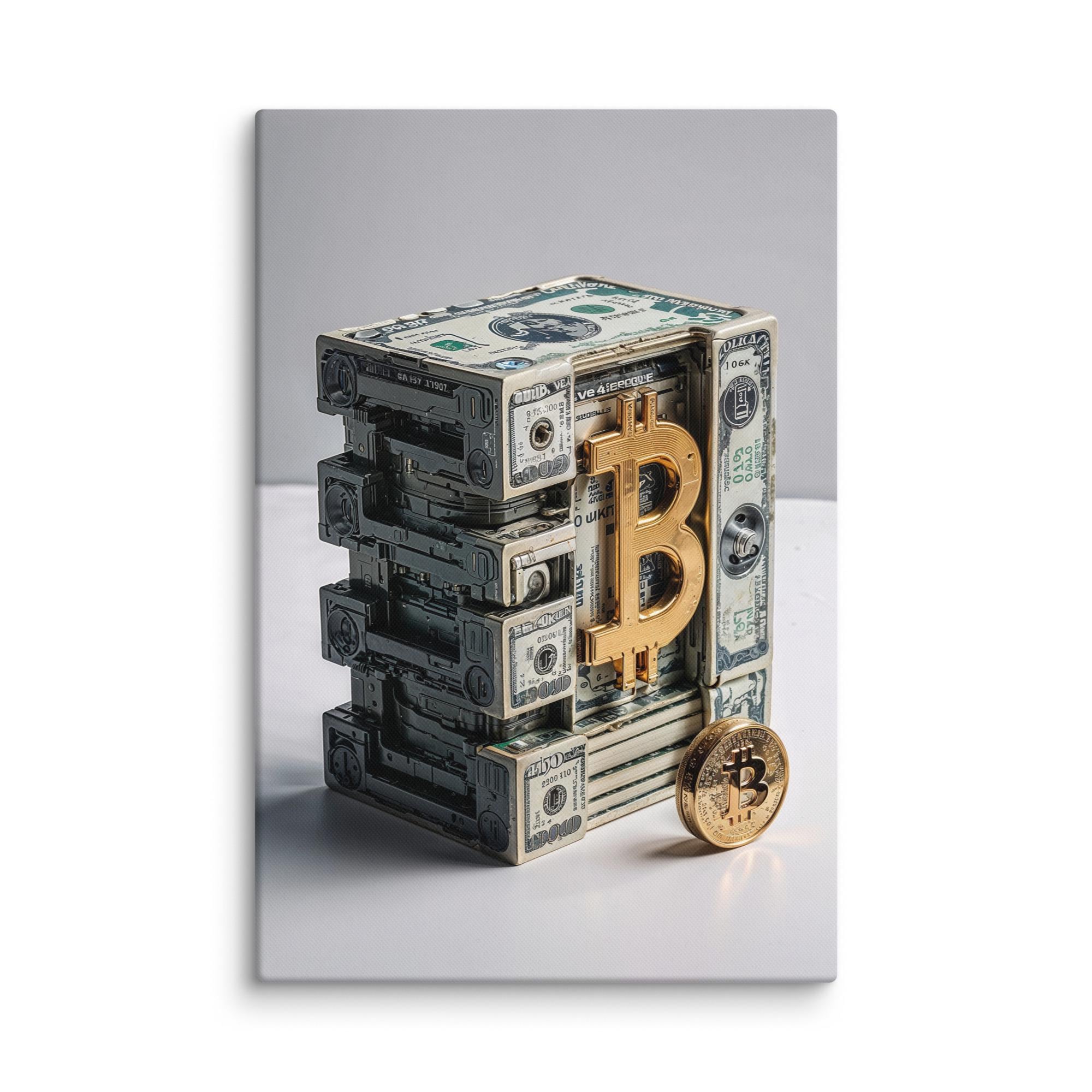 CURRENCY EXCHANGE: Bitcoin Cash - Luxury Currency Art Canvas Print | Modern  Money Wall Art Collection