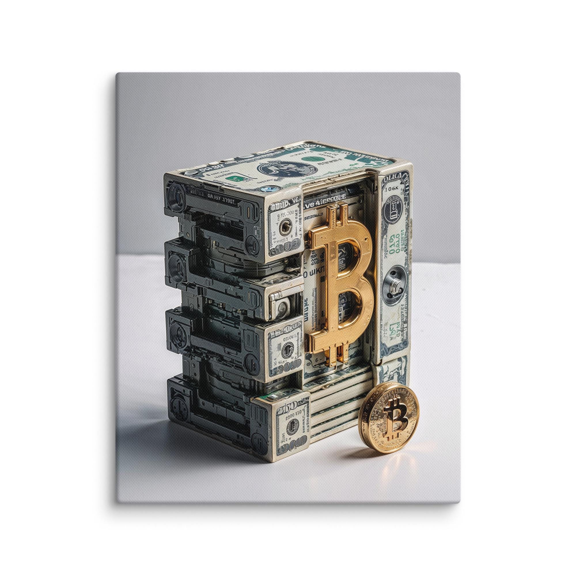 通貨交換: ビットコイン キャッシュ - 高級通貨アート キャンバス プリント | モダン マネー ウォール アート コレクション - Etsy 日本