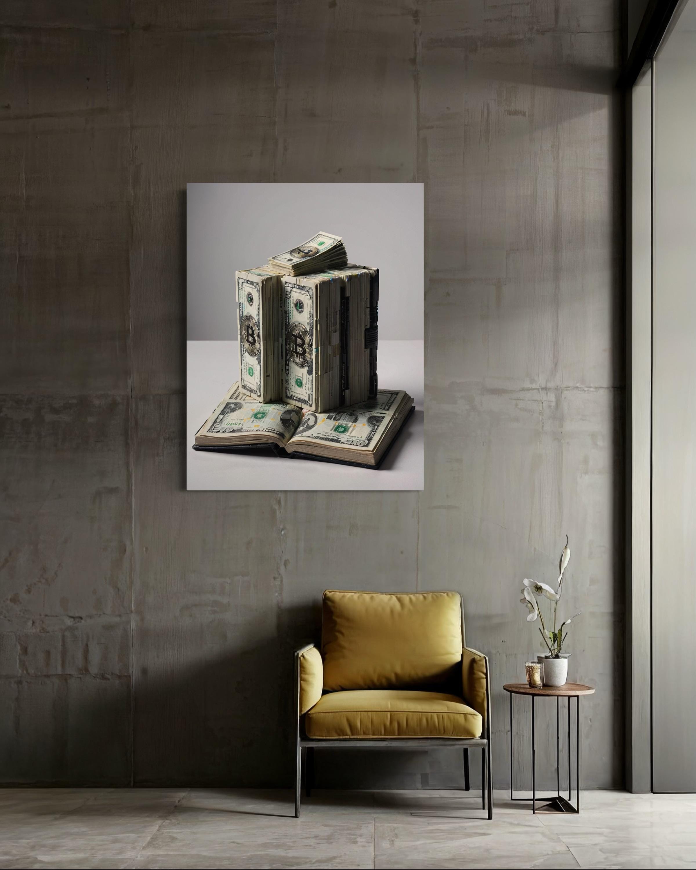 BITCOIN CODEX - Luxury Crypto Currency Art Canvas Print | Modern Money Wall  Art Collection