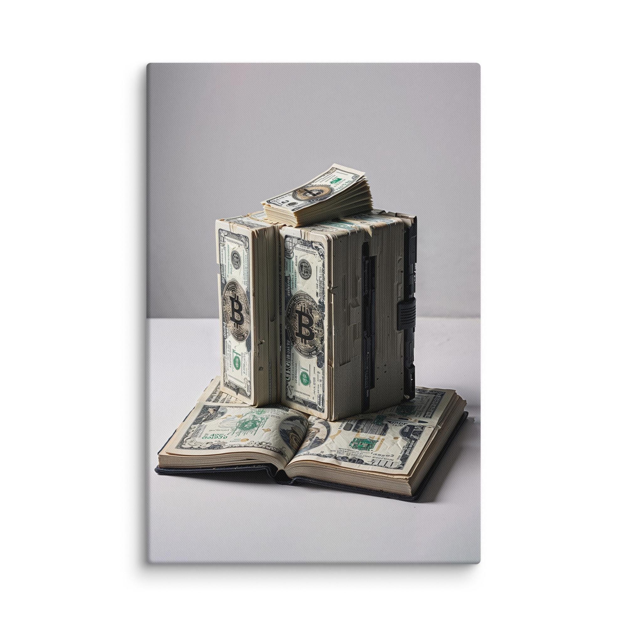 BITCOIN CODEX - Luxury Crypto Currency Art Canvas Print | Modern Money Wall  Art Collection