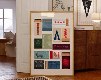 Digital Download | Chicago Art Prints | 3 Prints | Chicago Skyline Posters | Bar Cart Art | Chicago Matchbooks | CHI Town | Trendy Art |