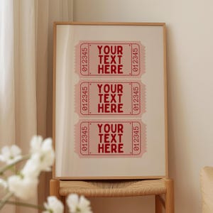 Custom retro poster with bold lines and fun colors, great for creating personalized wall art that fits any style or space.
