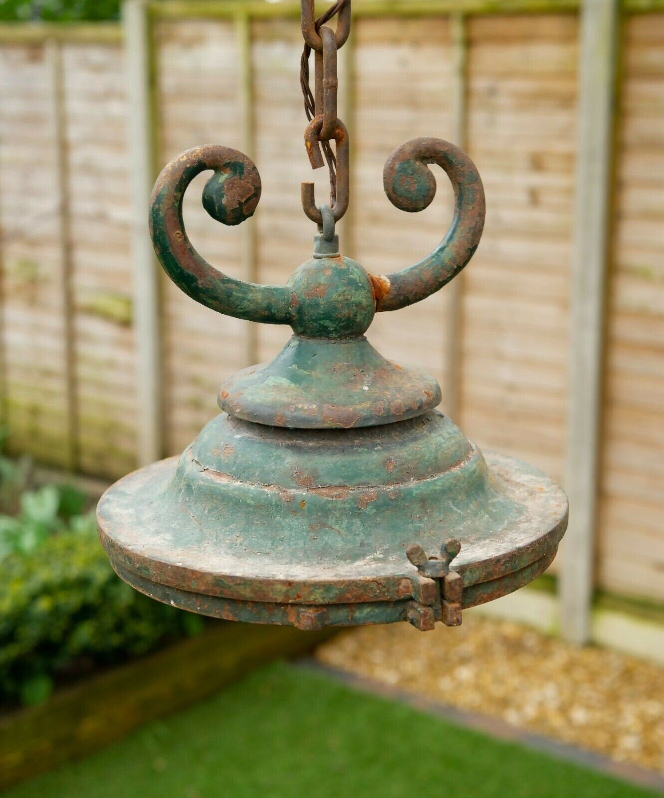 Vintage Railway Cast Iron Station Light Mediados del siglo | Etsy