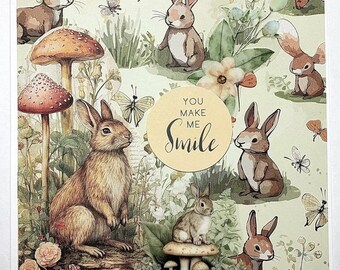 You Make Me Smile Handmade Easter Greeting Card