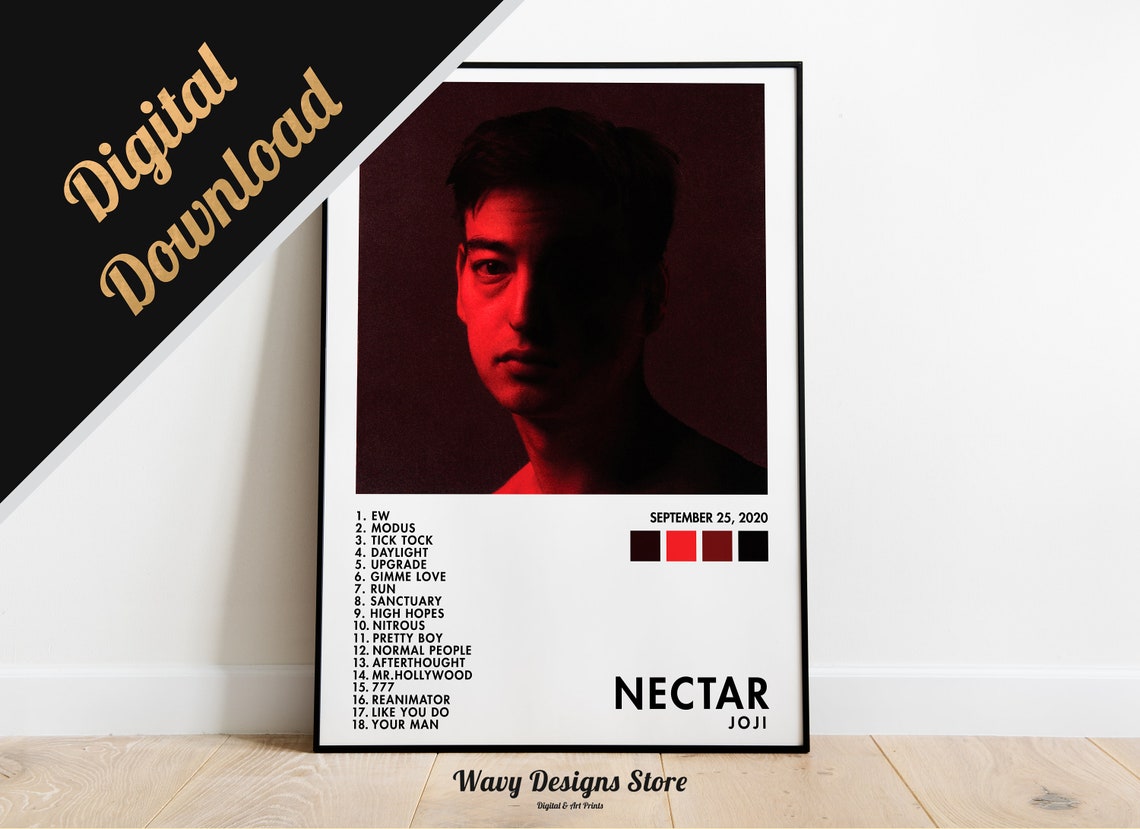 Joji Nectar Album Cover Poster Color Swatch Poster Poster Etsy
