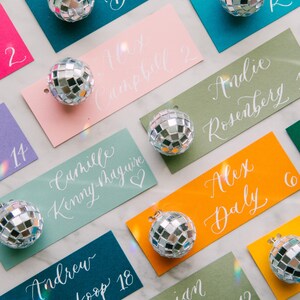 Disco Ball Place Cards Name Cards Wedding image 3
