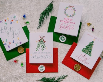 Christmas Cards with Envelope and Wax Seal