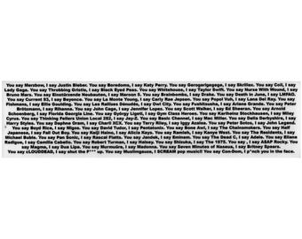 I say POP Music Bumper Sticker