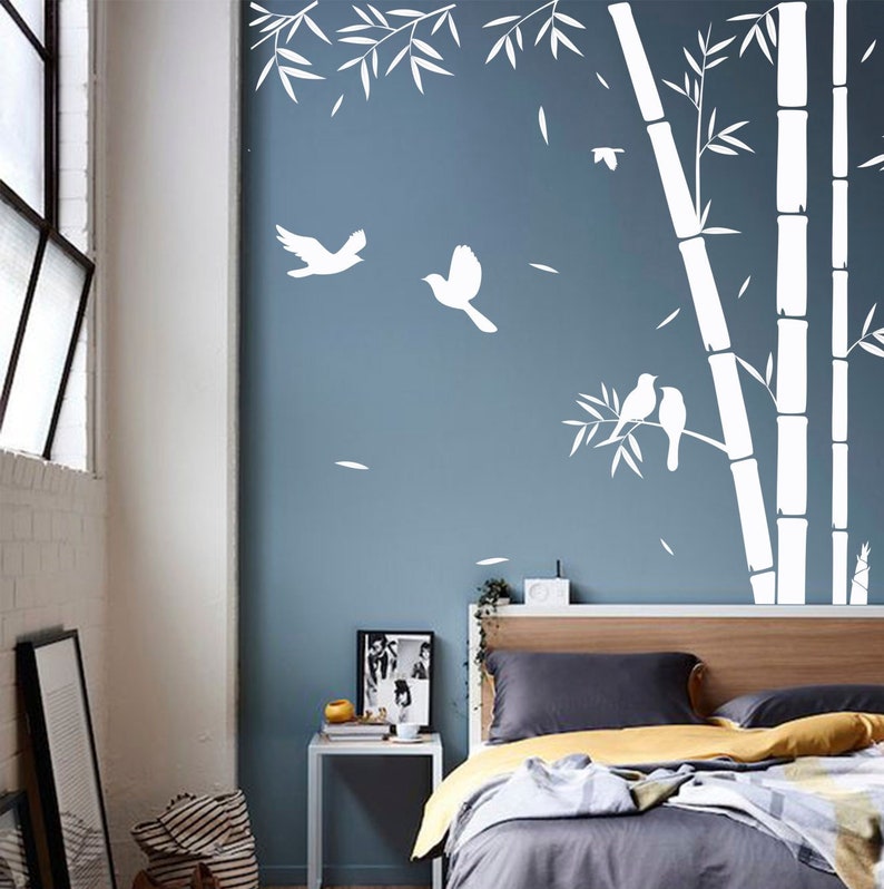 Bamboo Wall Decal Tree Decals Dorm Vinyl Living Room Stalks
