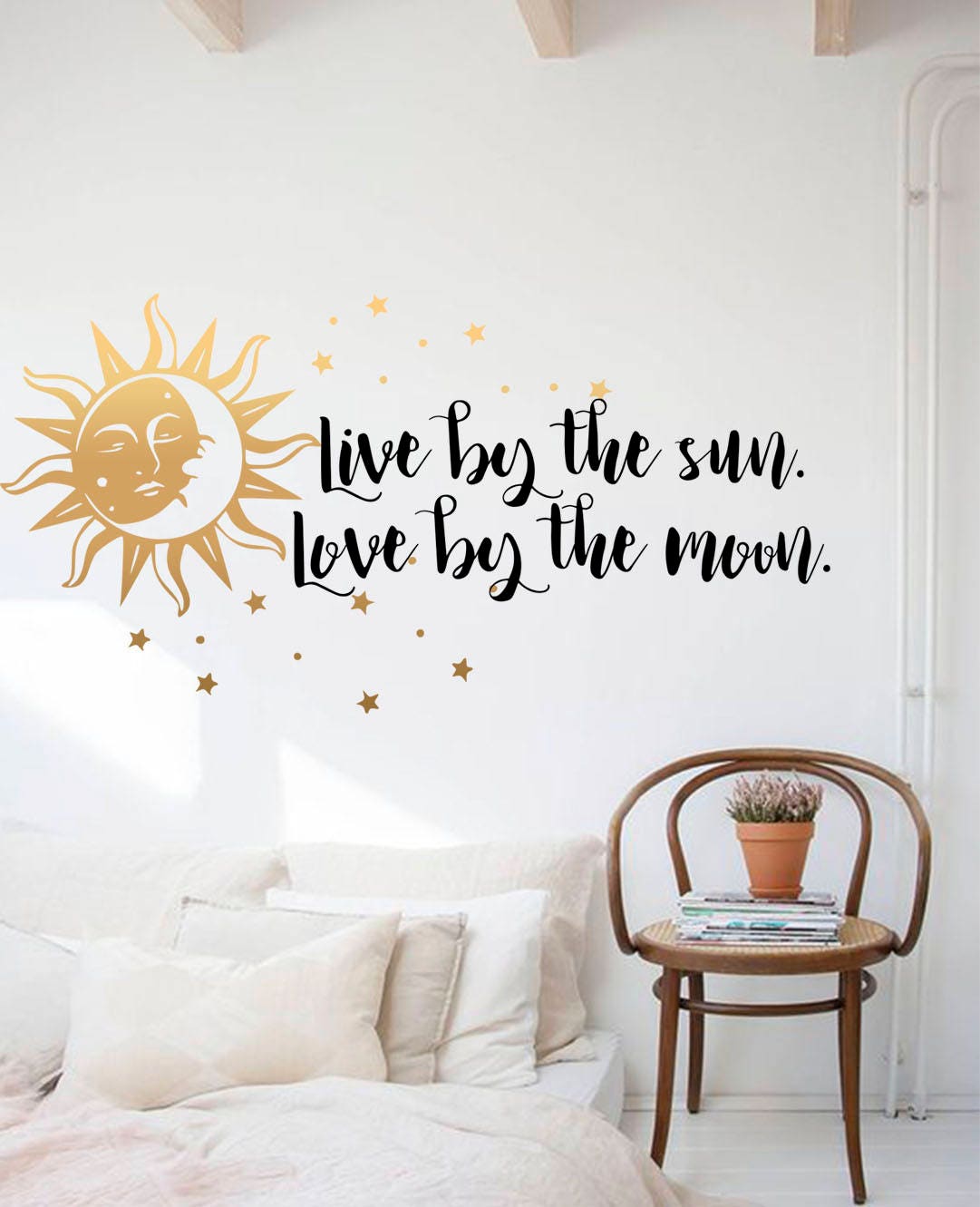 Moon And Sun Wall Decal Star Nursery E Stars Stickers Love By The