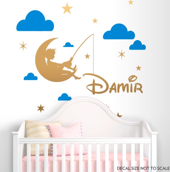 Disney Wall Decal Boy Name Decal Nursery Wall Decal Boy Room Decor Kids Room Decal Custom Name Decal Vinyl Wall Decal Wall Sticker