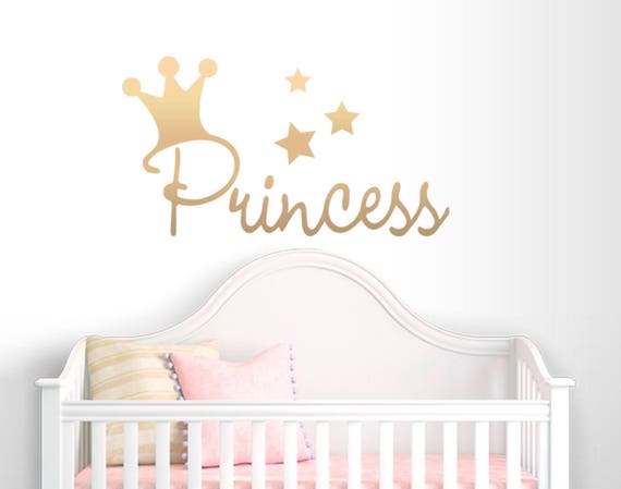 princess wall decal-nursery wall decal-girl nursery | etsy
