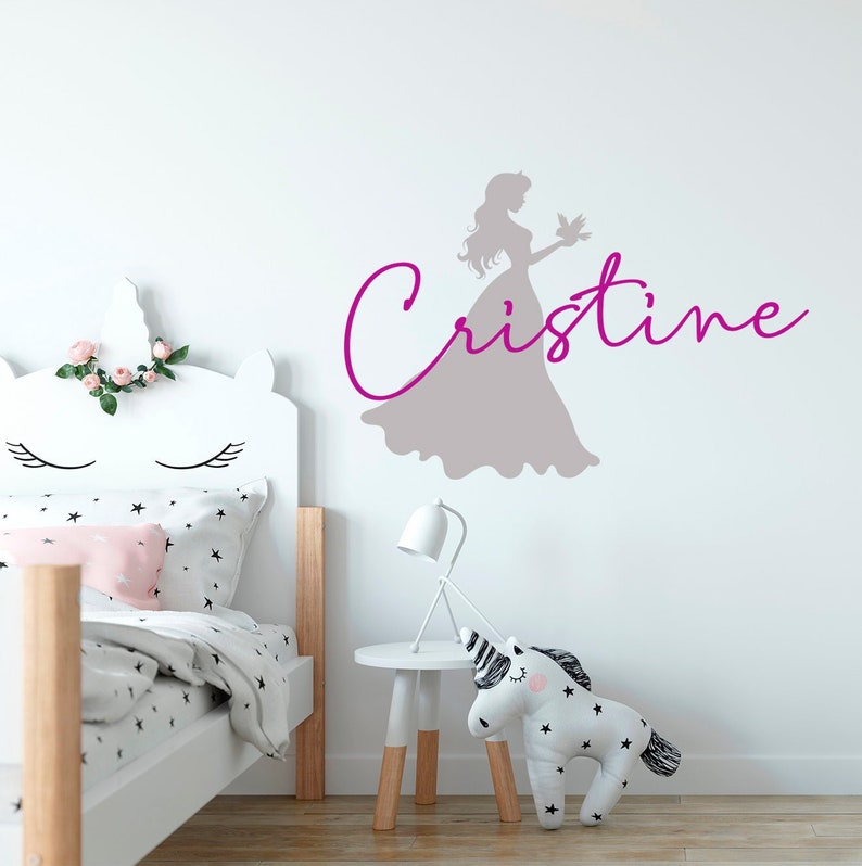 Princess Wall Decal Girl Name Nursery Disney Baby Room Vinyl Decals