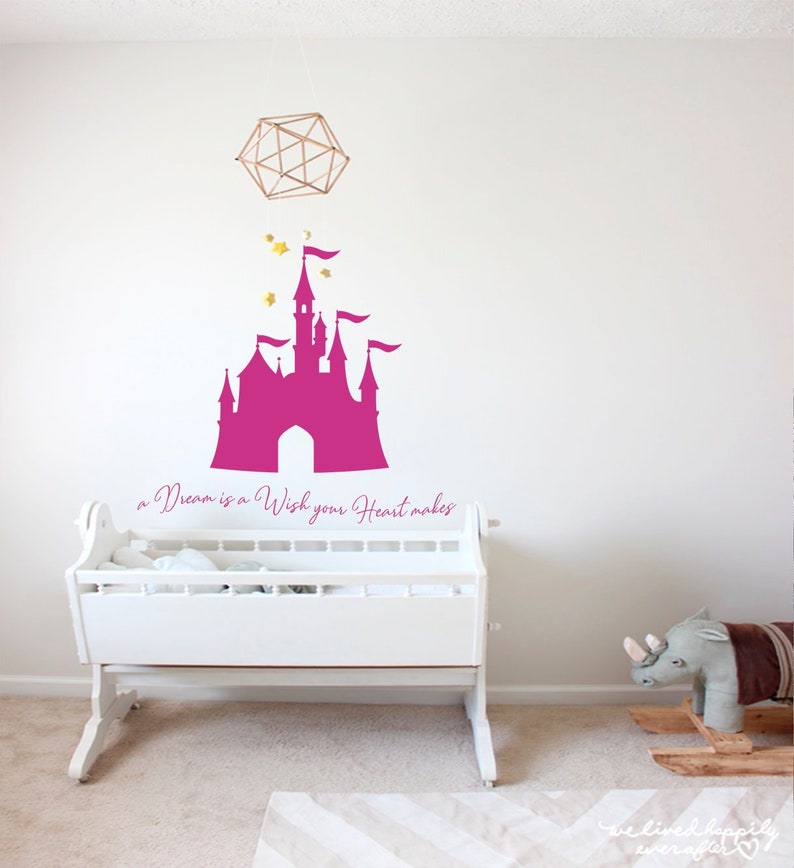 Disney Wall Decal Girl Nursery Princess Castle Vinyl Baby Name Stickers