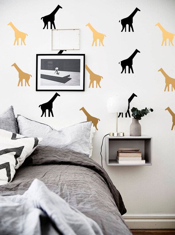 giraffe wall decals-giraffes vinyl decal-nursery wall | etsy