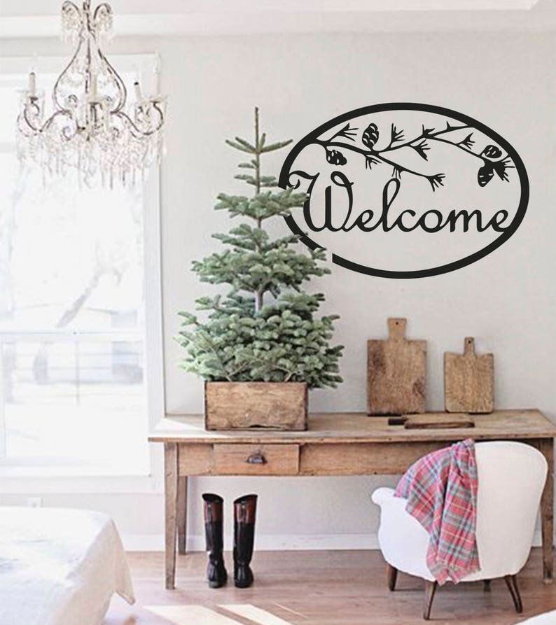 Welcome Wall Decals Welcome Vinyl Decals Entryway Etsy