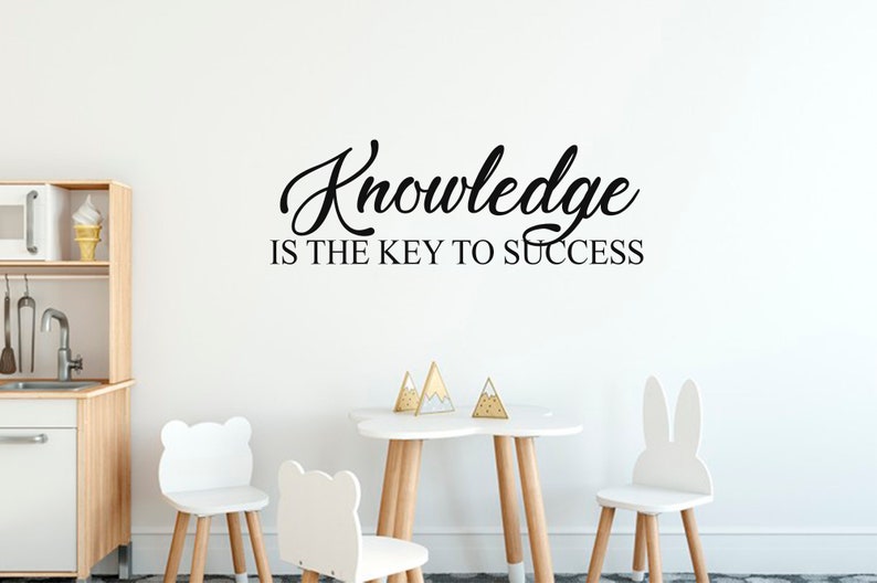 Classroom Wall Decal Office Wall Decal Knowledge Quote Etsy