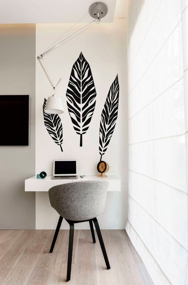 Big Leaves Wall Decal Leaf Dorm Decor Living Room Image 0