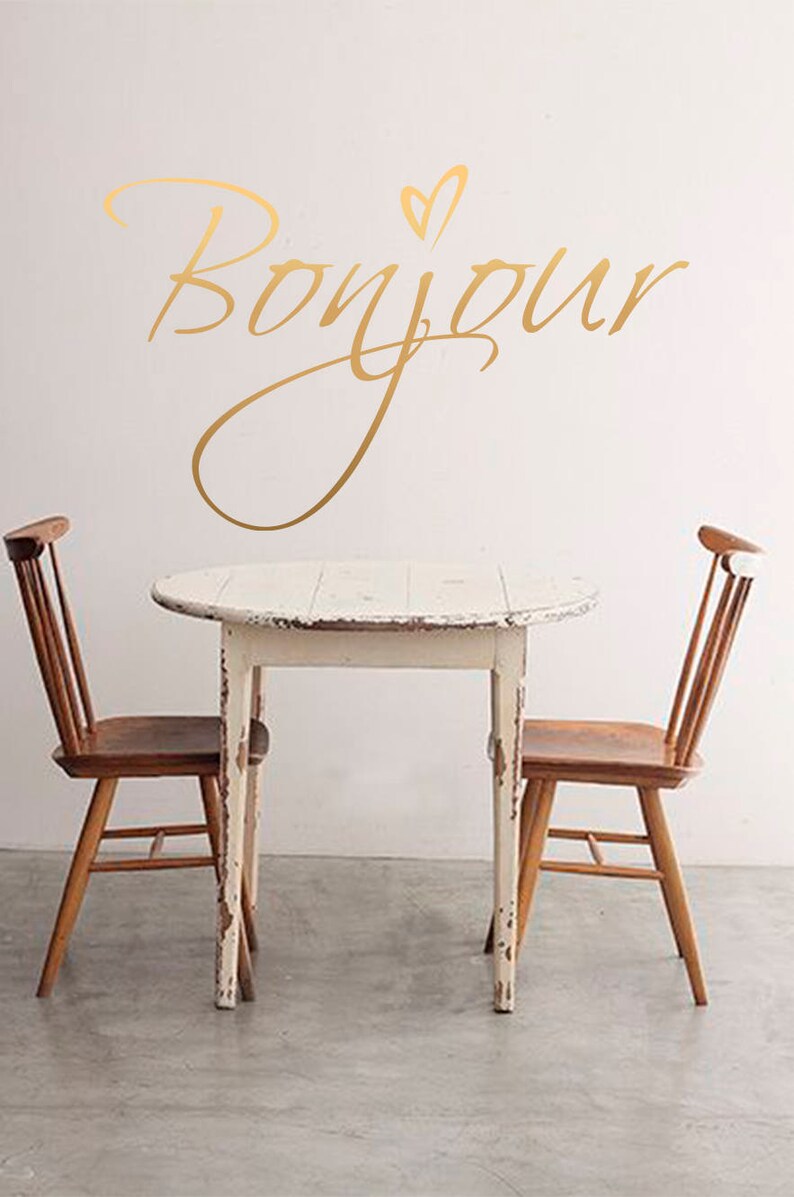 Bonjour wall decals-Welcome vinyl decals Door Vinyl decal-Bonjour wall stickers-Paris vinyl decals-Welcome wall decal-Welcome sign