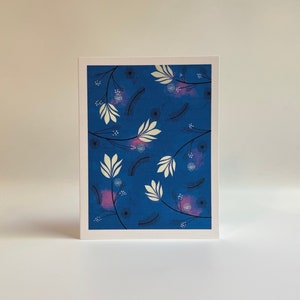 Winter Note Card Seasonal Greetings For Family, Friends And Community Winter Artwork With Floral Illustrations image 1