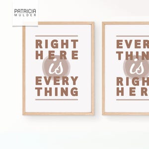 Aquí está todo, Citas de Conciencia, Póster imprimible moderno, Arte original, Decoración minimalista, Decoración de pared con citas, Descarga digital, Arte zen