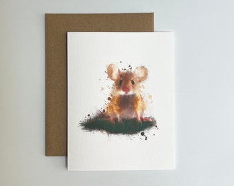 Mouse Life Card • Motivational Card • Spirit Animal Note Card • Endurance Card • Encouraging Greeting Card