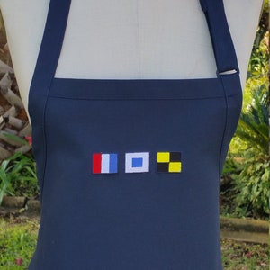 Nautical Alphabet Flags / Personalized Aprons / Unisex Elegant Apron ...