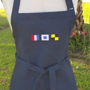 Nautical Alphabet Flags / Personalized Aprons / Unisex Elegant Apron ...