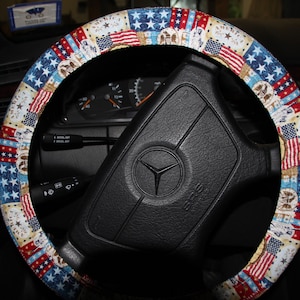America Steering wheel cover/ One Nation Wheel Cover/ Holidays Gift idea/ Liberty wheel cover/ Memorial day gift /4th of Jully gift .