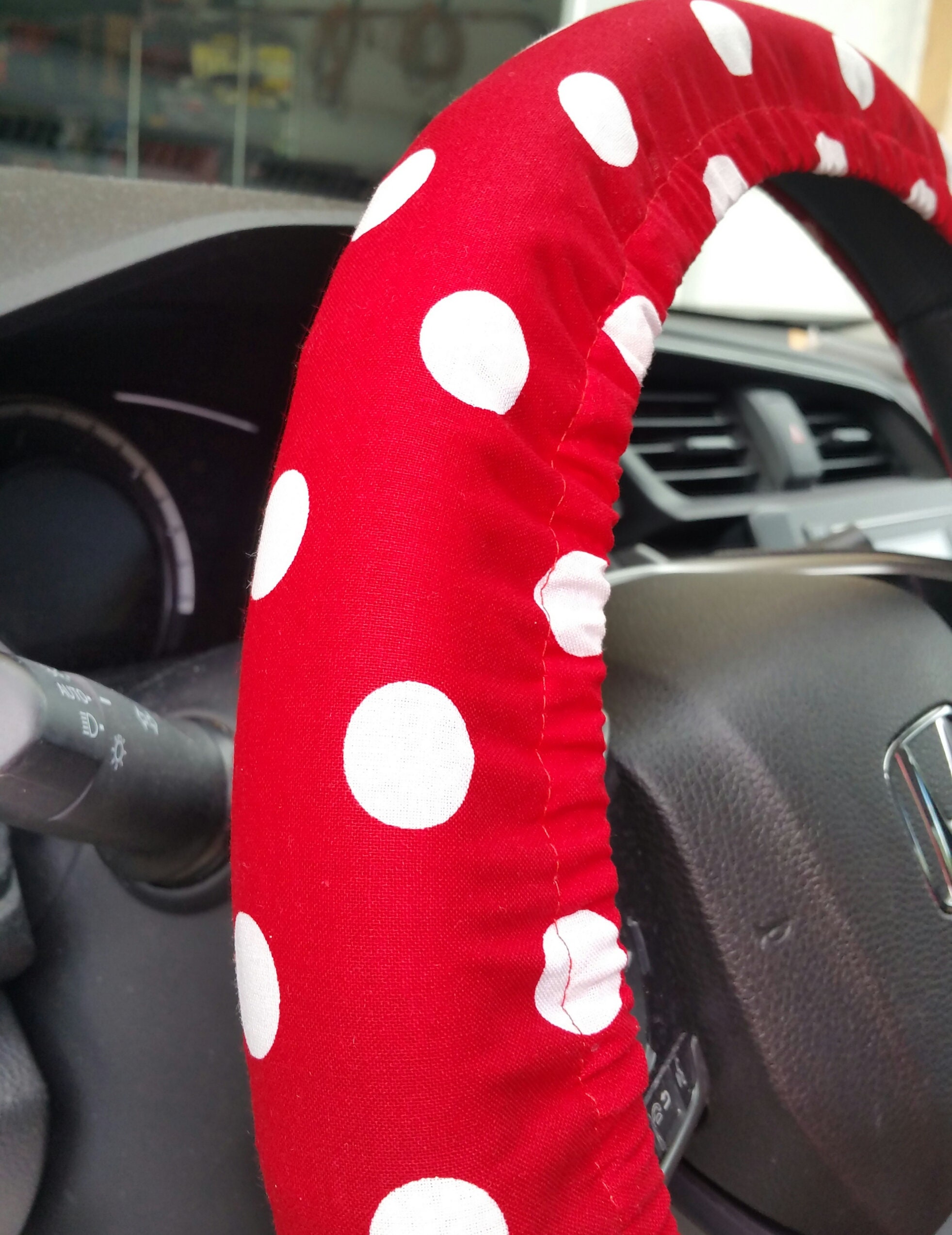 Black and White Polka Dots Steering Wheel Cover/ Gift for Girl | Etsy