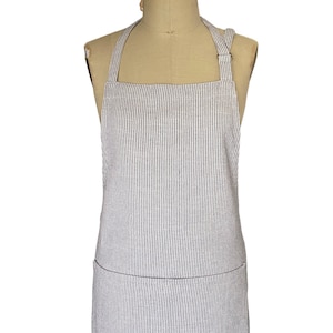 Plus Size Striped Unisex Apron / Gray Striped Plus Size Apron / Striped Apron / Modern Apron / Unisex Apron /