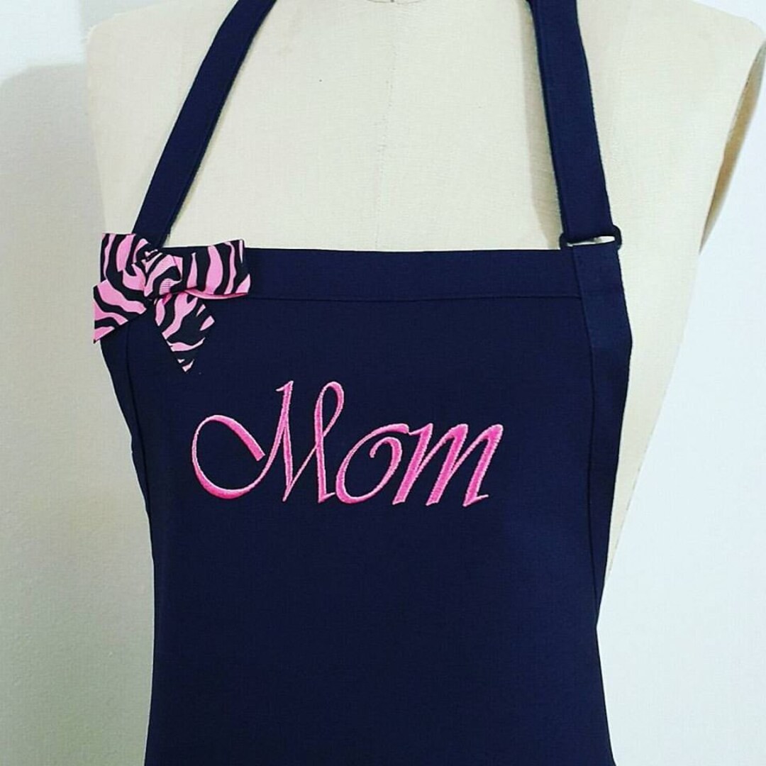 Mother's Day Gift Idea/ Apron for Mom/ Navy Apron Etsy
