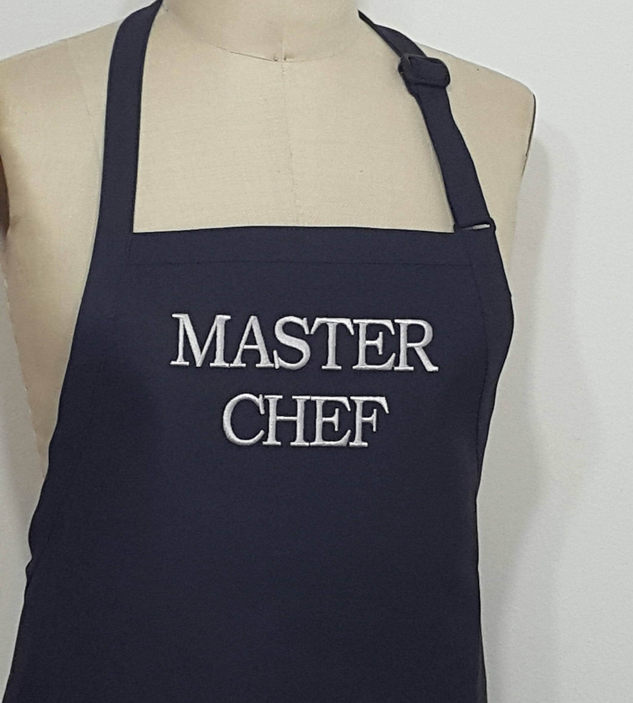 Master Chef Personalized Apron / Navy XL Apron / Mens Plus Etsy