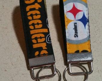 Steelers Key fob/ Steelers Key chain/ Key Chain for men/ Dad gift/ Pittsburgh Steelers / NFL key chain/Steering Wheel cover /Visor organizer