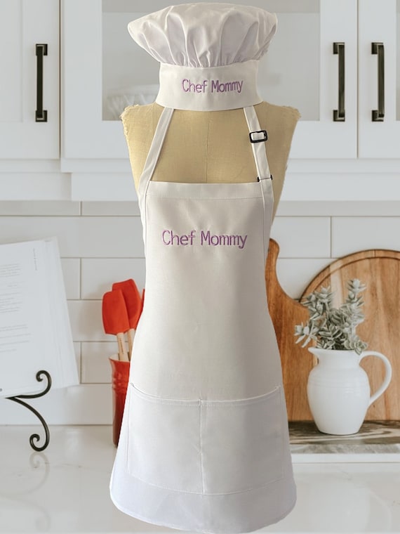 Apron Best Mom Ever Embroidered Kitchen Cooking Mother's Day Gift