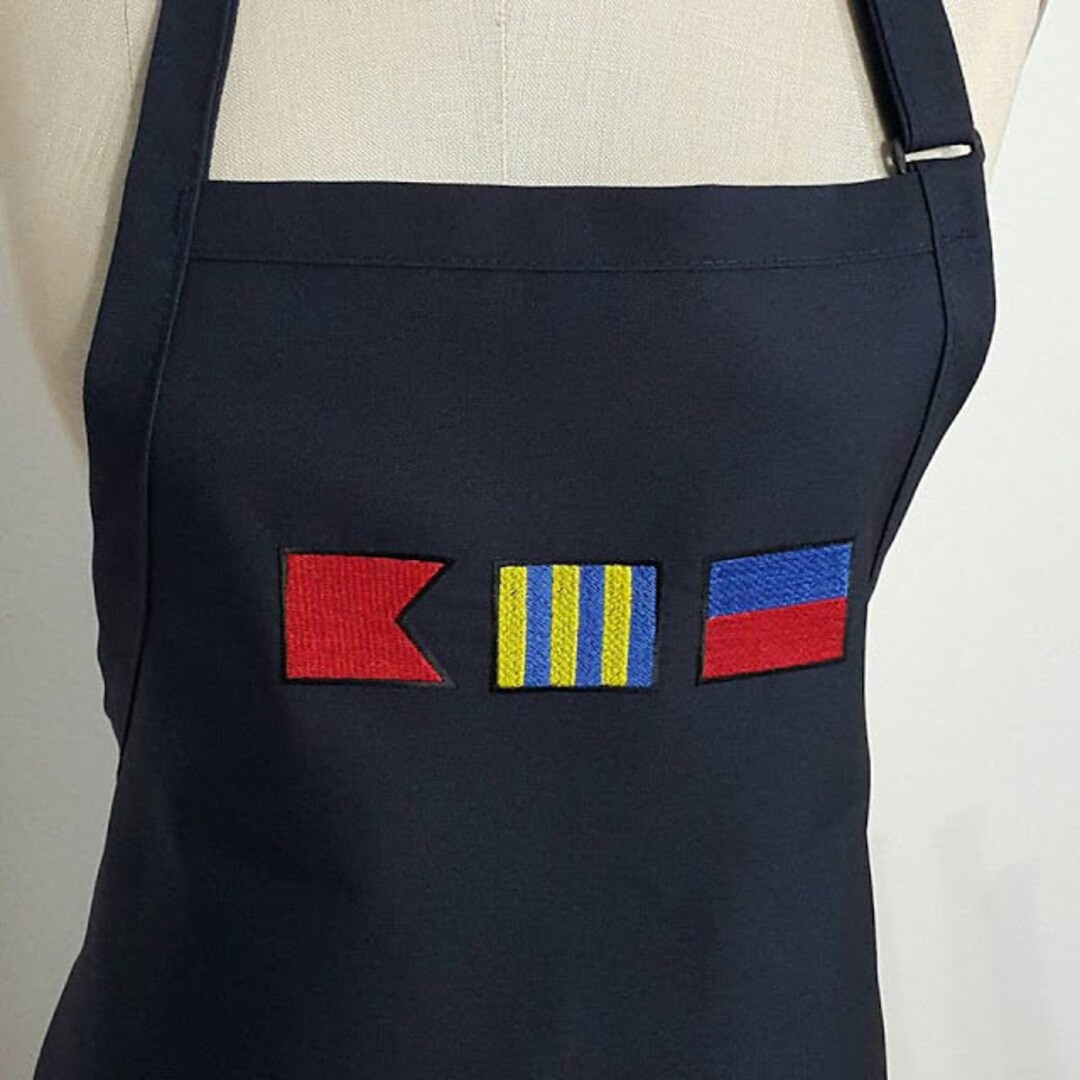 Nautical Alphabet Flags / Personalized Aprons / Unisex Elegant Apron ...