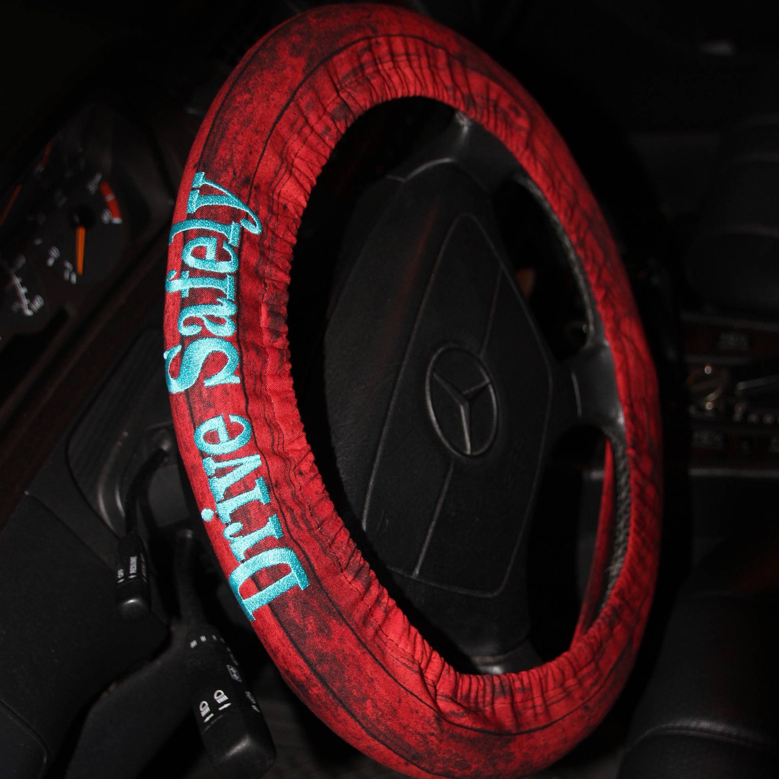 Drive Safety Personalized steering wheel cover/ Burgundy and Etsy