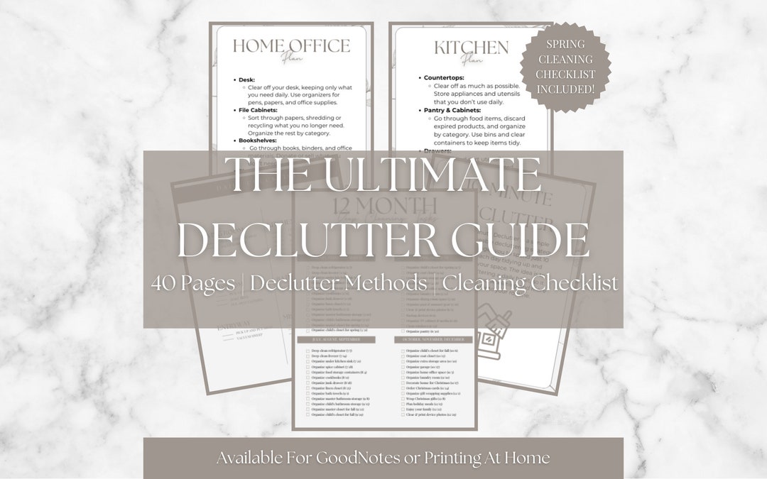 The Ultimate Declutter Guide, ADHD Friendly, Daily, Weekly, and Yearly ...