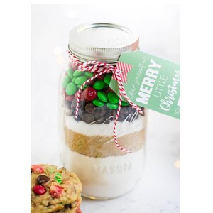 Christmas Cookie Mixes Party Favors - Mason Jar Cookie Mix Favor
