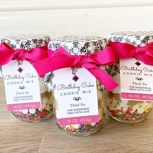 Cookie Mixes Party Favors - Mason Jar Cookie Mix Favor