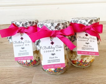 Cookie Mixes Party Favors - Mason Jar Cookie Mix Favor