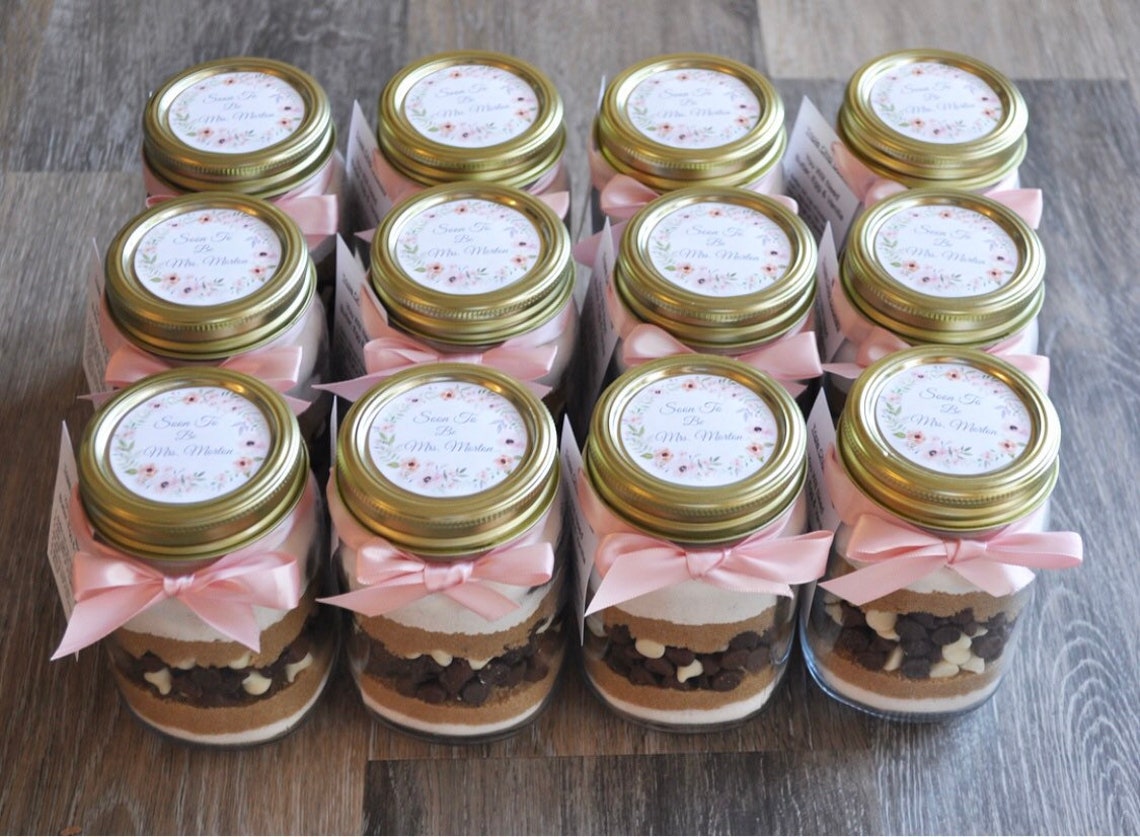 Cookie Mixes Party Favors Mason Jar Cookie Mix Favor Etsy