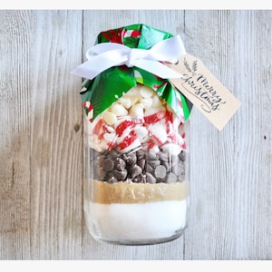 Christmas Cookie Mixes Party Favors - Mason Jar Cookie Mix Favor