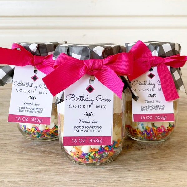 Cookie Mixes Party Favors - Mason Jar Cookie Mix Favor